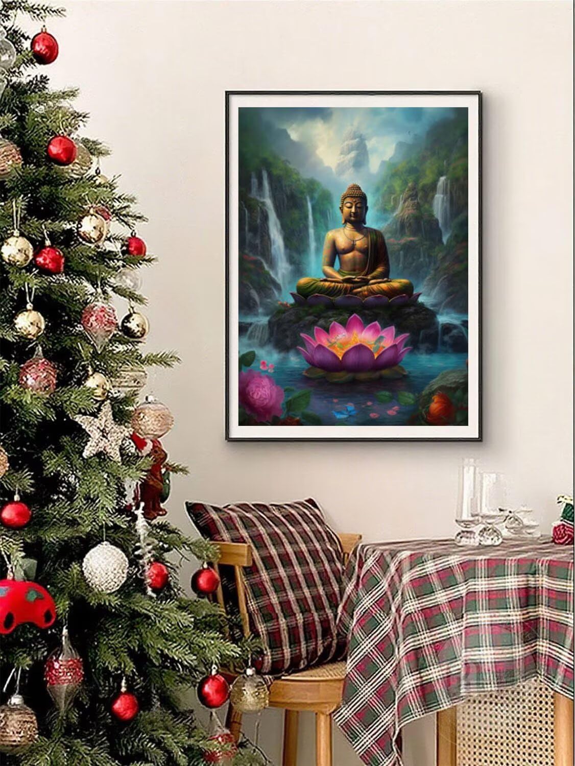 Malarstwo diamentowe dla dorosłych Budda 75 x 100 cm 2025 DIY diamentowe malowanie pełny zestaw jesienny, 5D DIY Rysunki z koralikami do przyklejania, haft krzyżykowy kryształ górski, prezent Q-933T