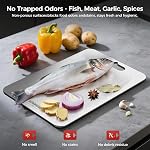 Titanium Cutting Board Set of 3, 100% Pure Titanium Cutting Boards for Kitchen, Double-Sided Food-Grade Chopping Boards, Hygienic & Odor-Resistant, Ideal for Meat, Vegetables