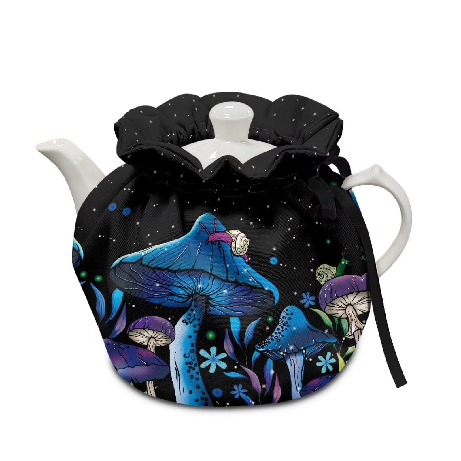 Generic Retro Mushroom Tea Pot Cozies Insulated Teapot Cover Keep Teapot Coffee Pot Warm Easy to Install and Washable Home Kitchen Decoration Pretty Gift Personalized Design
