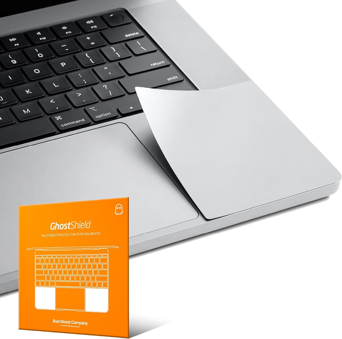 GhostShield Premium Palm Rest Protector Skin Cover Set, Scratches and Wear Protection, Compatible with MacBook Pro 16" 2026 2024 2023 2021 M5/M4/M3/M2/M1 Pro/Max, Silver
