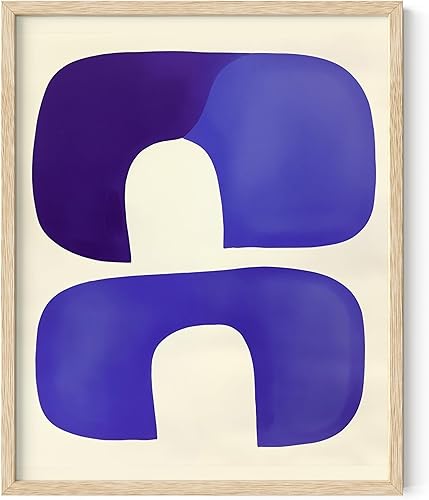 Miniatura 153 de HAUS AND HUES Arte abstracto moderno para pared, arte de sala de estar azul y verde, obra de arte moderna para paredes, imagen minimalista para sala