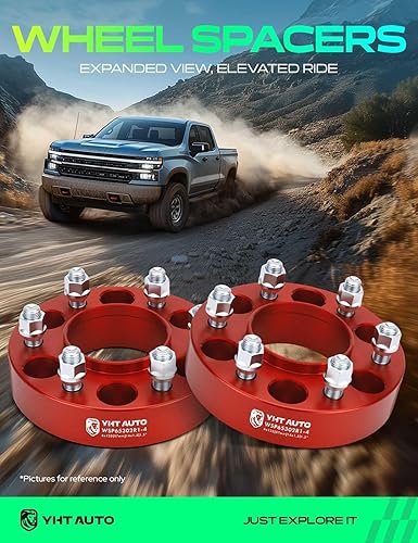 Miniatura 59 de YHTAUTO Espaciadores de rueda de 1.25 pulgadas para Ford F-150, Expedition y Lincoln Navigator 2003-2014, Mark LT, espaciadores de neumáticos Negro