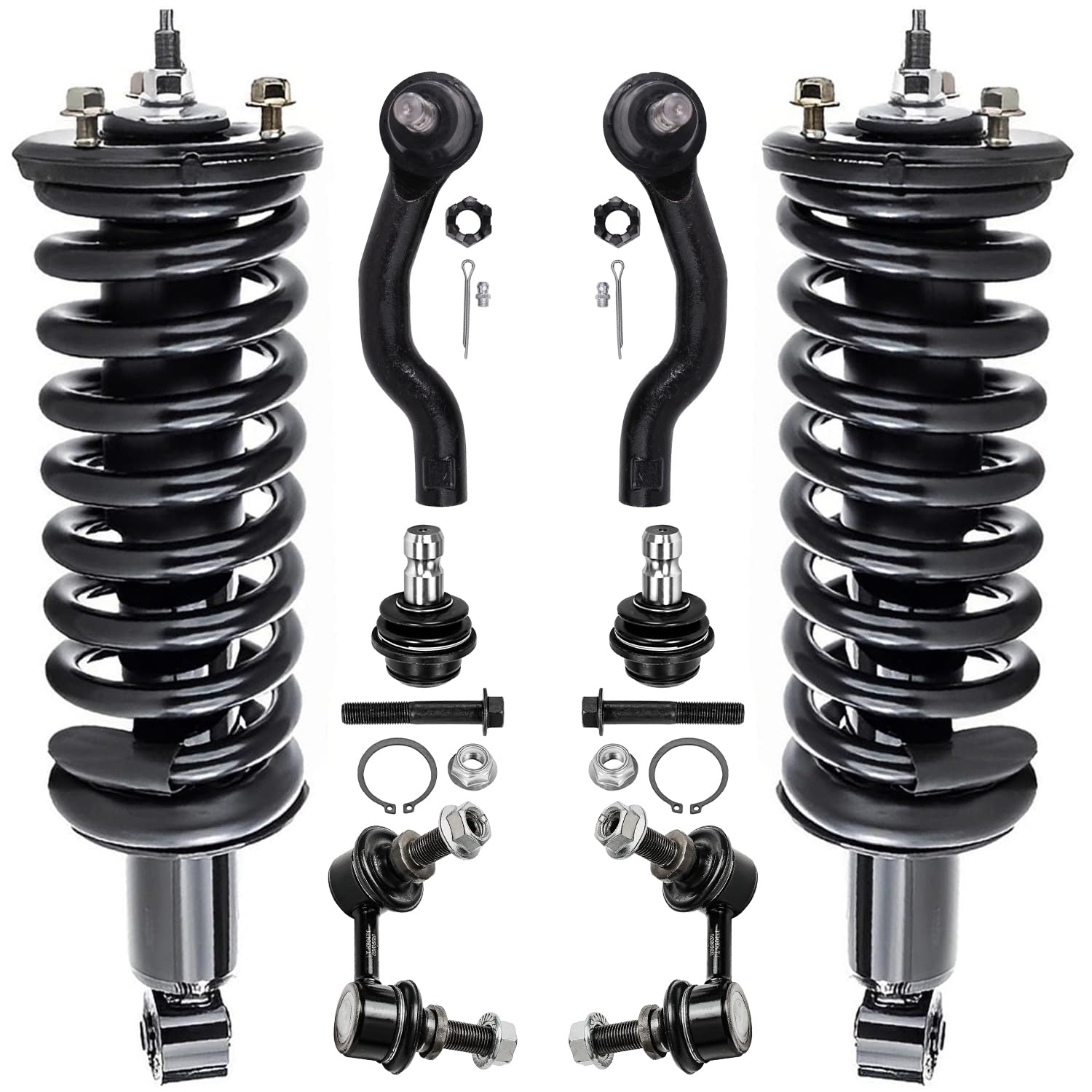Detroit Axle - 4WD Front 8pc Struts Kit for 2005-2019 Nissan Frontier 4.0L