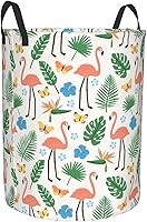 Vista 8 de Flamingo Laundry Hamper Large Collapsible Laundry Baskets with Handles Easy Carry Round Storage Basket Dirty Clothes Hamper Blanket Basket for