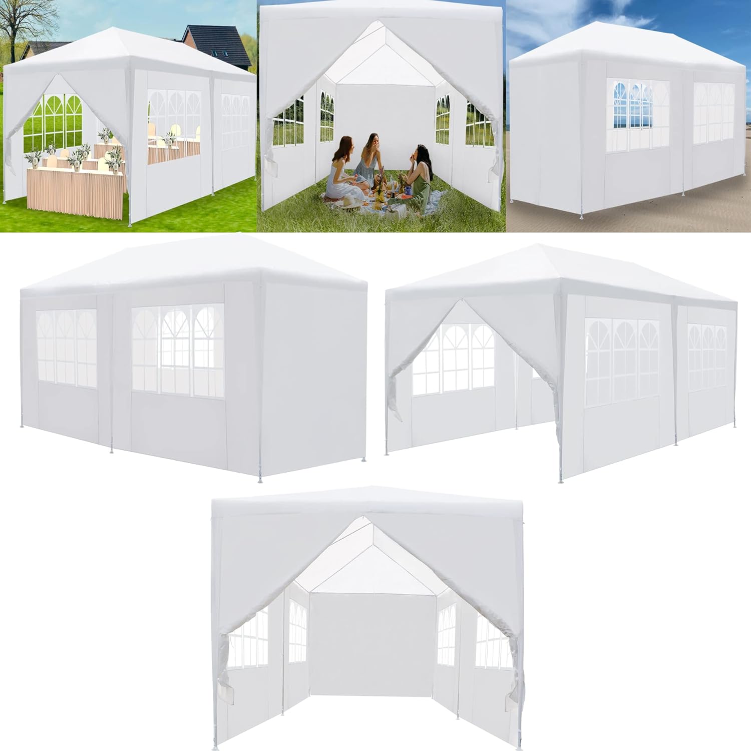 10x20 Canopy with Sidewalls, Enclosed Canopy Instant