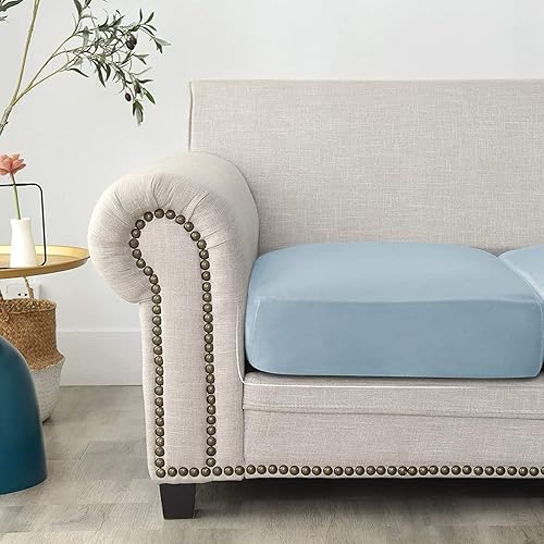 Miniatura 6 de Fundas de cojín de terciopelo para sofá, funda de cojín elástica para asiento de sofá, protector de muebles suave, extraíble y lavable para sala de