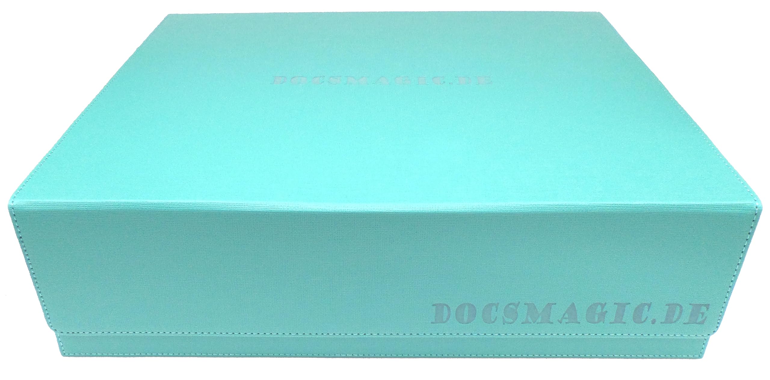 docsmagic.de Premium 4-Row Trading Card Storage Box Mint + Trays & Divider - MTG PKM YGO Aqua