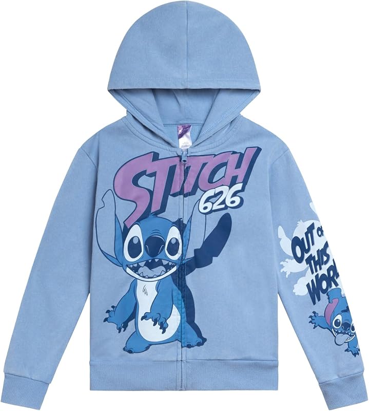 Disney buzo con capucha y cremallera de forro polar para niño pequeño a niño grande