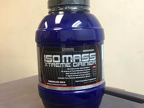 Miniatura 4 de Ultimate Nutrition ISO Mass Xtreme Gainer, polvo de proteína para ganar peso con creatina, 2.16 onzas de proteína, proteína aislada de suero en