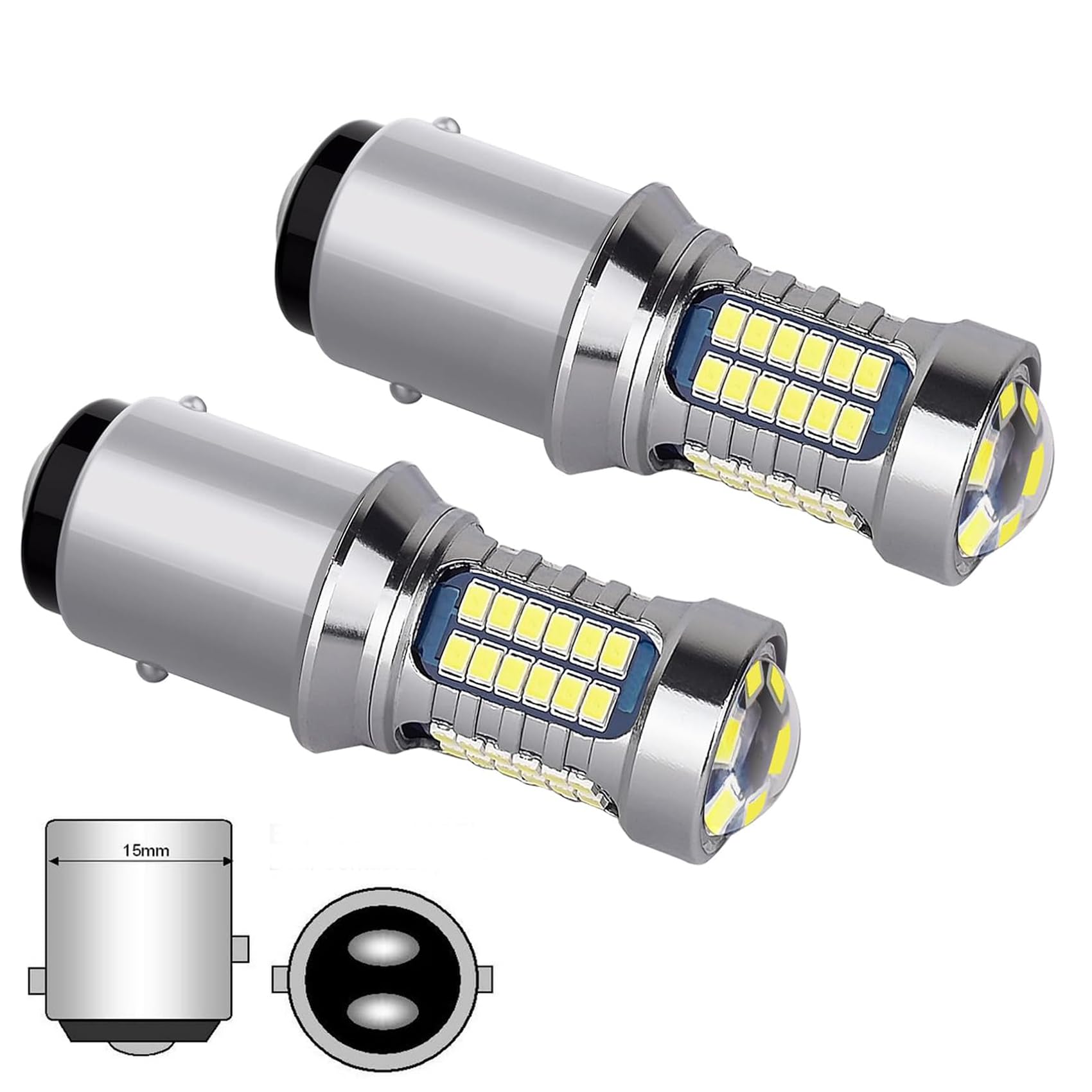 Lampadine LED 1157 Bay15d P21/5W - Bianco Freddo 6000K Per Luci Stop E Parcheggio Auto (2 Pezzi) - Foto 3