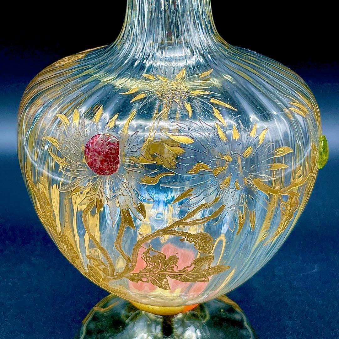 カボション Emile galle ガレ 菊文デキャンタ 菊文 菊文グラス ダリア