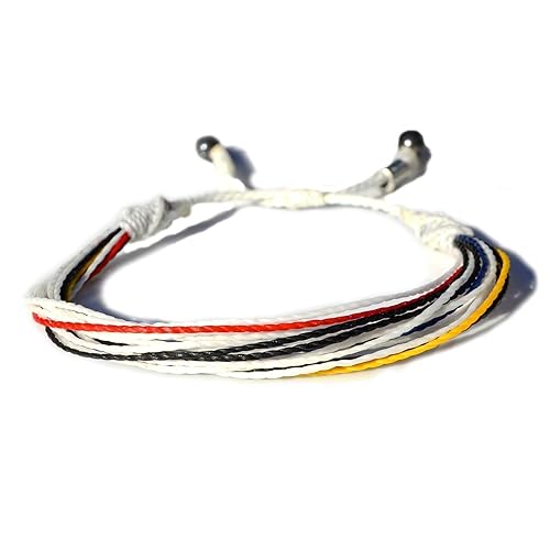 Miniatura 204 de Colorful Bracelet for Men and Women with Hematite Stones: Handmade Designer Adjustable Multistrand String Knotted Macrame Friendship Bracelet