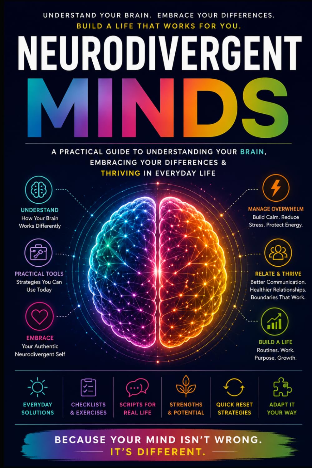 Neurodivergent Minds: A Practical Guide to Understanding the Neurodivergent Brain and Thriving in Everyday Life