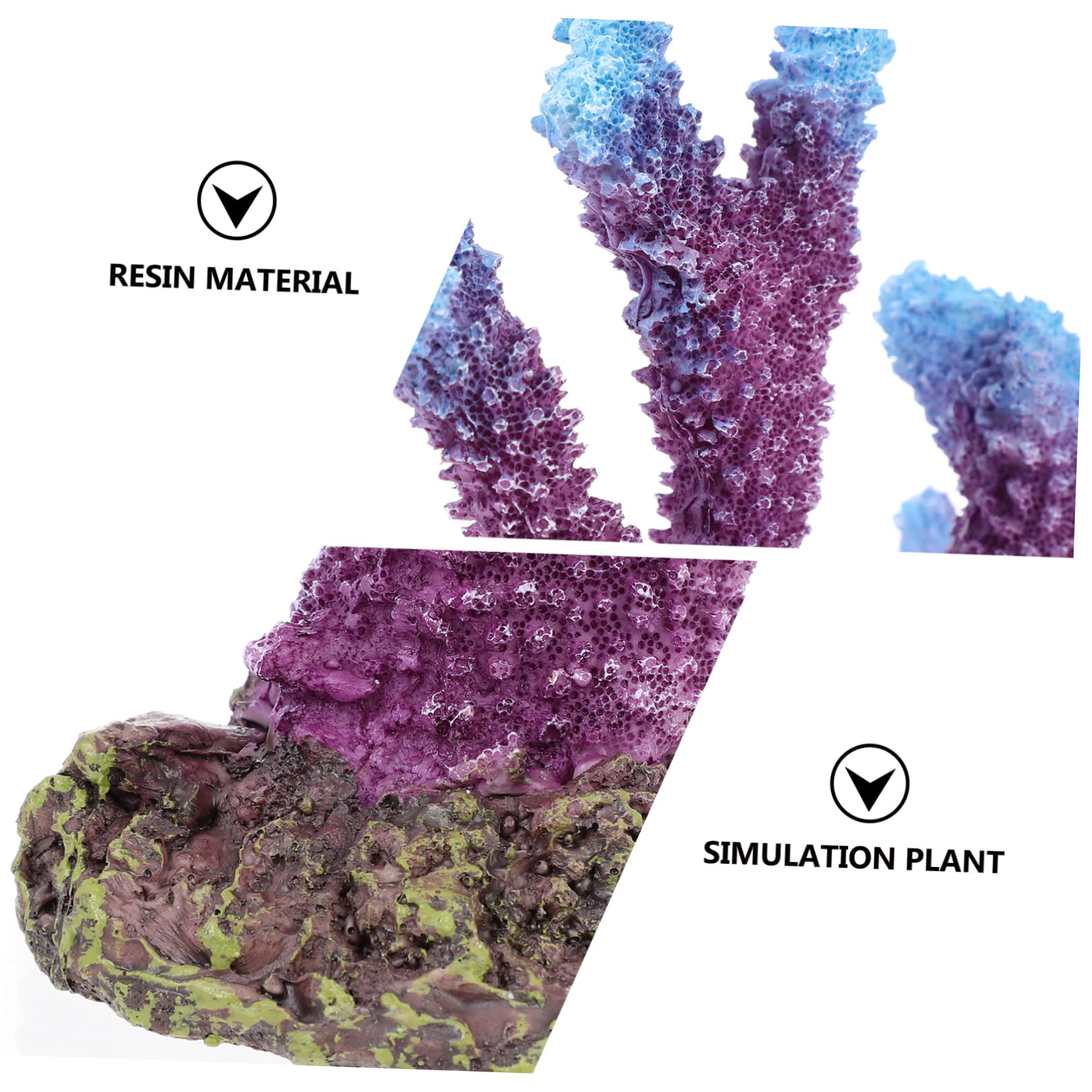 COLLBATH Adornos Falsos De Coral Decoración De Roca Plantas Artificiales Acuario
