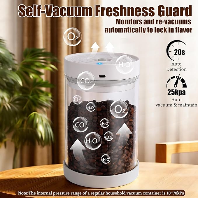 Envase al Vacío Automático SYAWS, 1.1L para Café y Alimentos miniatura 4