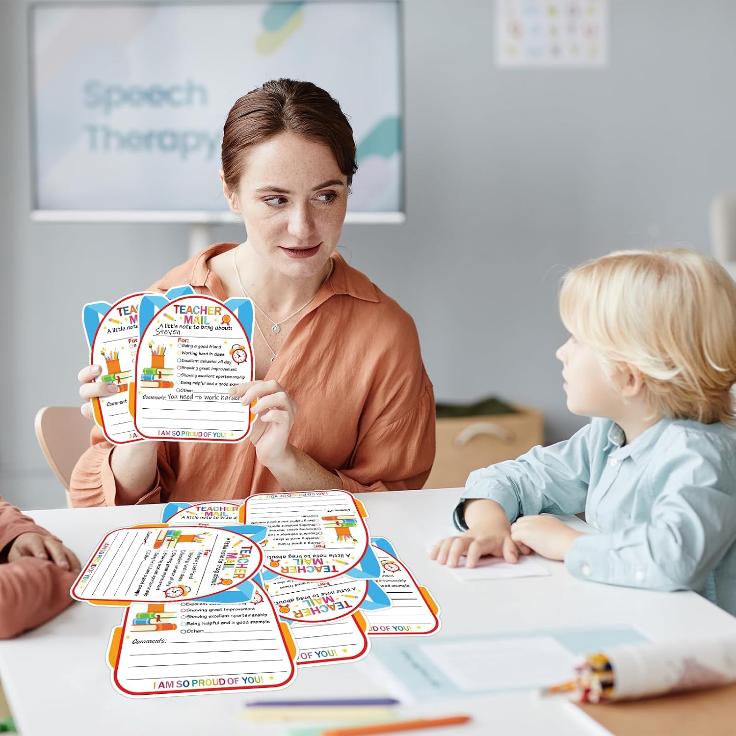 COCHIE Teacher Mail Notes to Parents Classroom Must Haves, Good Behavior Incentive Motivational Cards to Send Home for Elementary Kindergarten Preschool First 1st 2nd Grade Teacher Supplies (Bag) image 5