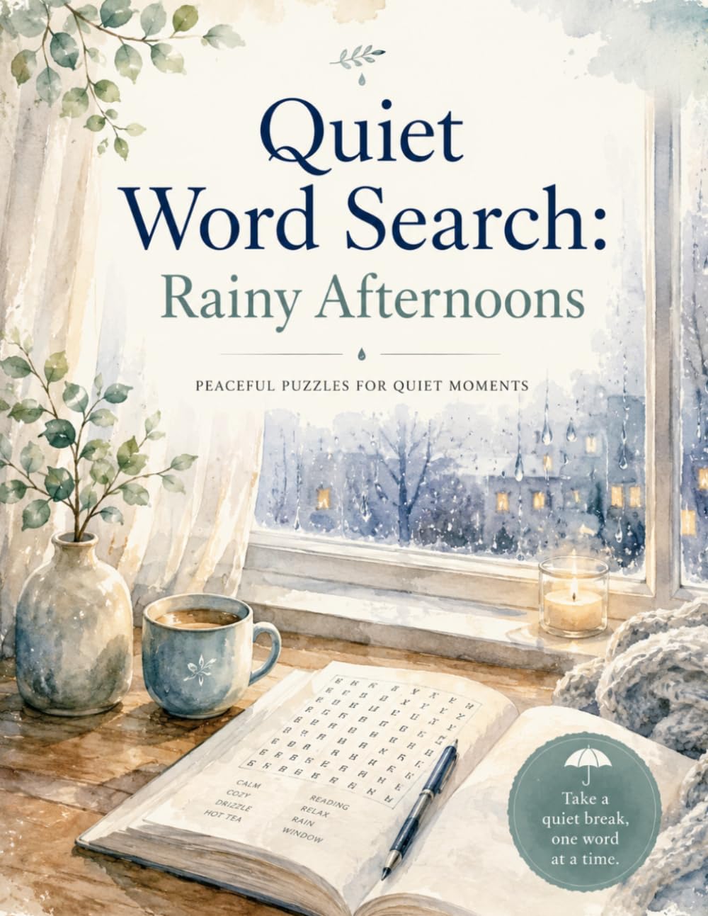 Quiet Word Search: Rainy Afternoons: Peaceful Puzzles for Quiet Moments