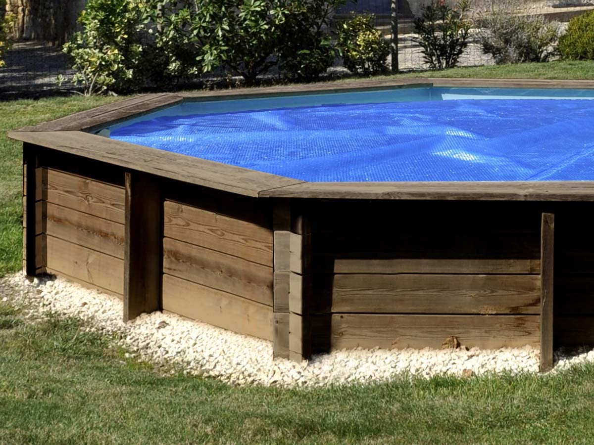 Gre cubierta isotermica Piscina de Madera Redonda Ø 442 cm