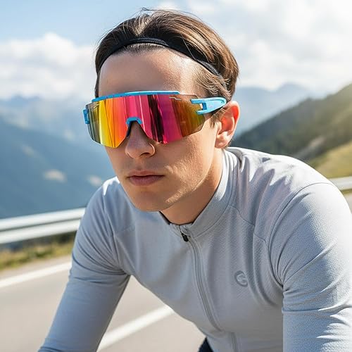Miniatura 2 de AVV Gafas de sol polarizadas UV400 para ciclismo, béisbol, resistentes al viento, antivaho para deportes al aire libre, marco ligero para hombres,