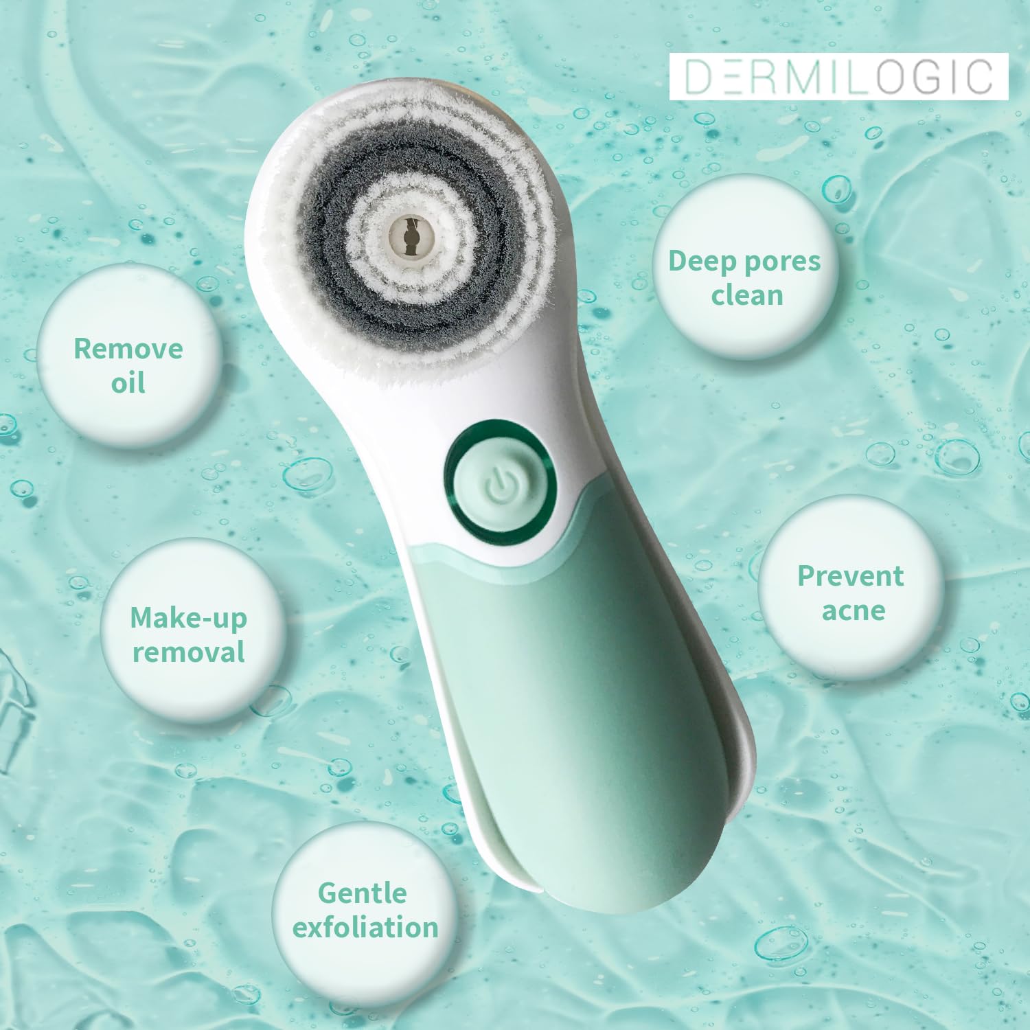 Advanced Gesichtsreinigungsbürste, 2 in 1 Peeling Tool, Gesichtsschrubber, Porenreinigungsbürste, Hautpflegegerät, Gesichtswaschbürste, Gesichtspeelingbürste, Gesichtsbürste für Frauen und