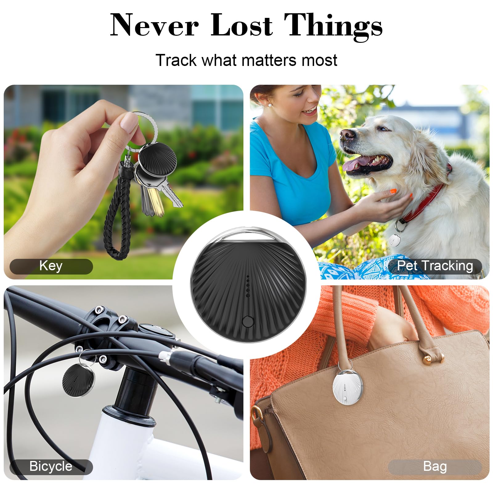 Balise de suivi d'air, étiquettes intelligentes, tracker Bluetooth pour animaux de compagnie Apple Find My, batterie remplaçable, étanche IP68, localisateur de clés et localisateur d'articles pour
