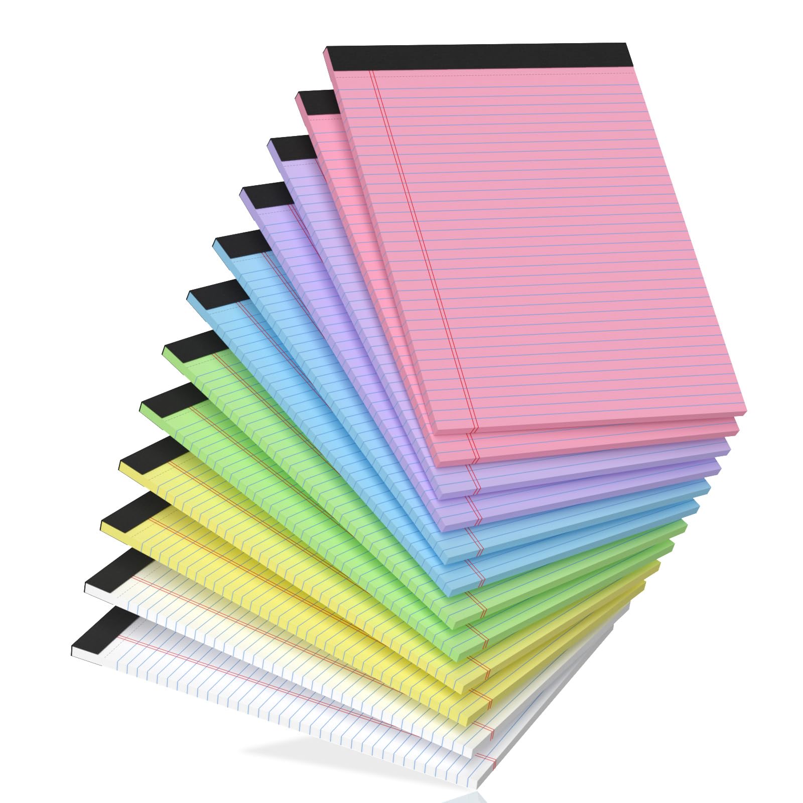 12 Pack Legal Pads 8 5 x 11 College Ruled 30 Sheets Per Colored Legal Pads 8 5