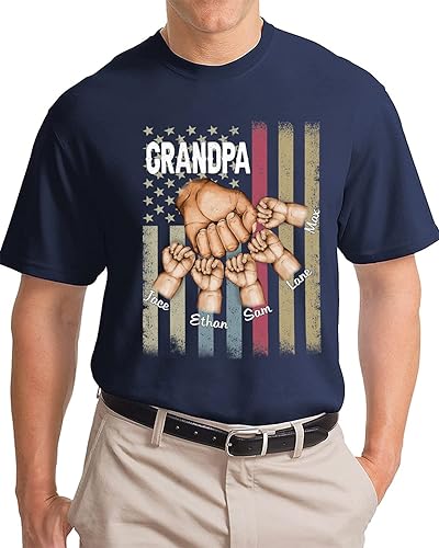 Miniatura 3 de Camisa personalizada con nombre de abuelo para niños, camisa personalizada para el día del padre, regalo personalizado