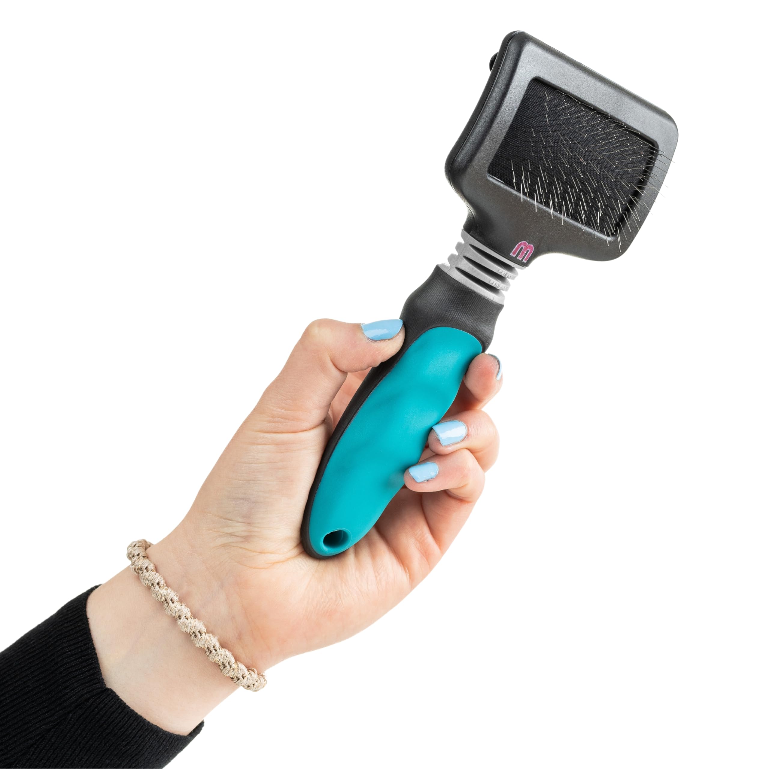 Mikki Dog, Cat, Puppy, Kitten Grooming Soft Pin Slicker Brush -For Knot, Tangles -Sml-Med Pet-Small