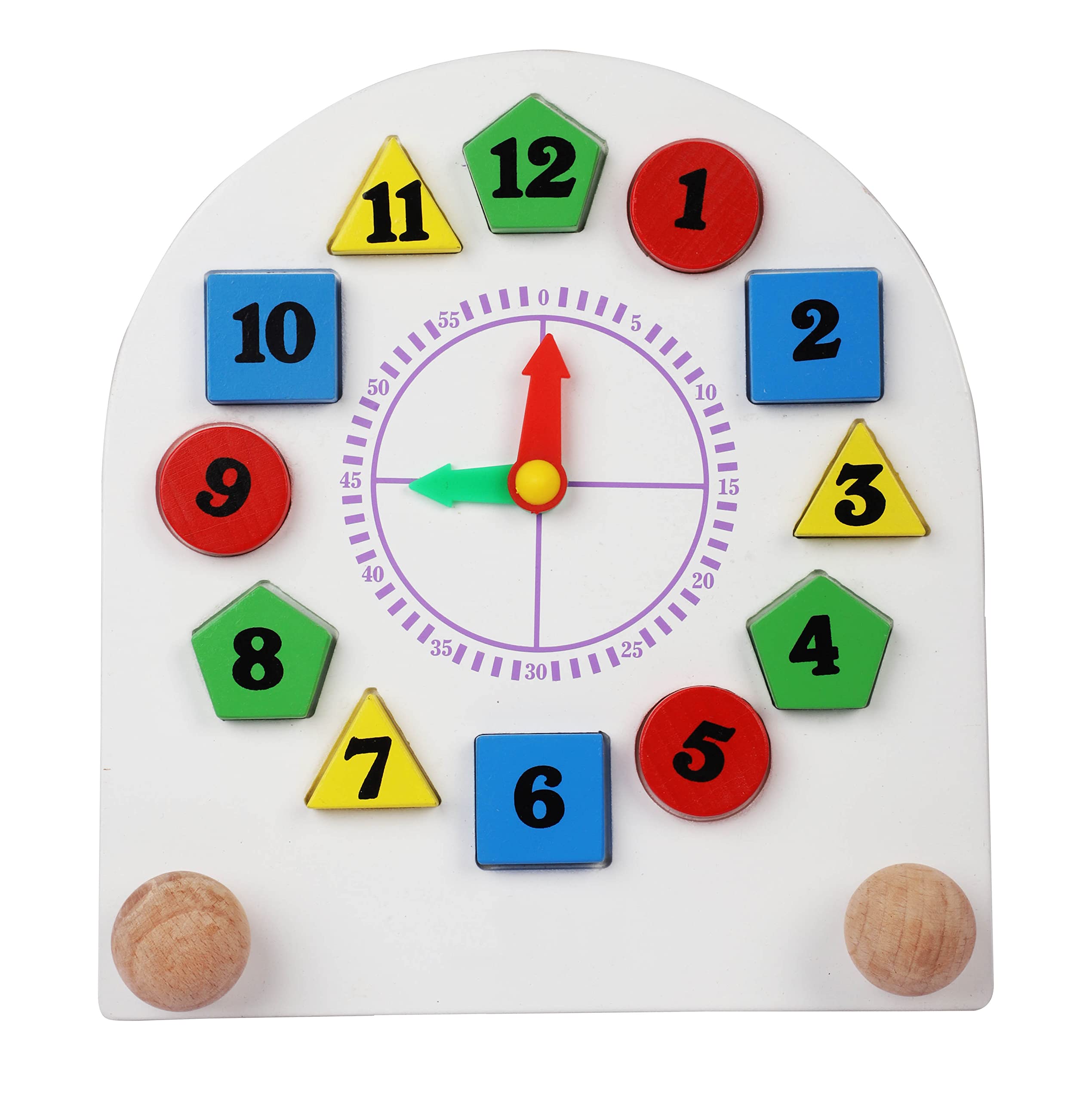 Voolex - Wooden Shape Sorting Clock Puzzles for Toddler, Montessori Education Cognitive Matching and Sorting Numbers and Learning Time - Pack of 1 (B0B7M3N1NV) Amazon Price History, Amazon Price Tracker