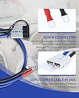 Vista 4 de SAFEMATE Cables de puente resistentes de calibre 0 para camiones diésel, cables de refuerzo extra largos de 30 pies 1000 A con enchufe de conexión