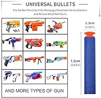 Vista 4 de Dardos de repuesto universales de succión de espuma de dardos bala de 100 dardos para pistola de juguete Nerf N-Strike Elite Series Blasters