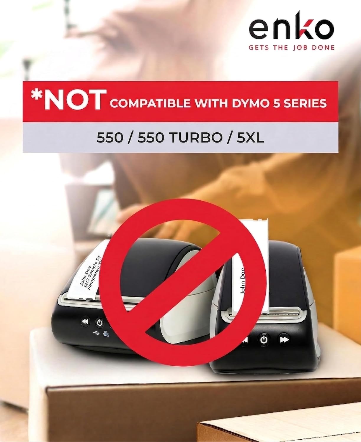 enKo Compatible with Dymo 30252 Labels (1-1/8" x 3-1/2") - Label for Dymo Labelwriter 450 Turbo Printer and 4XL - Direct Thermal Address, Shipping & Barcode Labels (12 Rolls | 4,200 Labels)