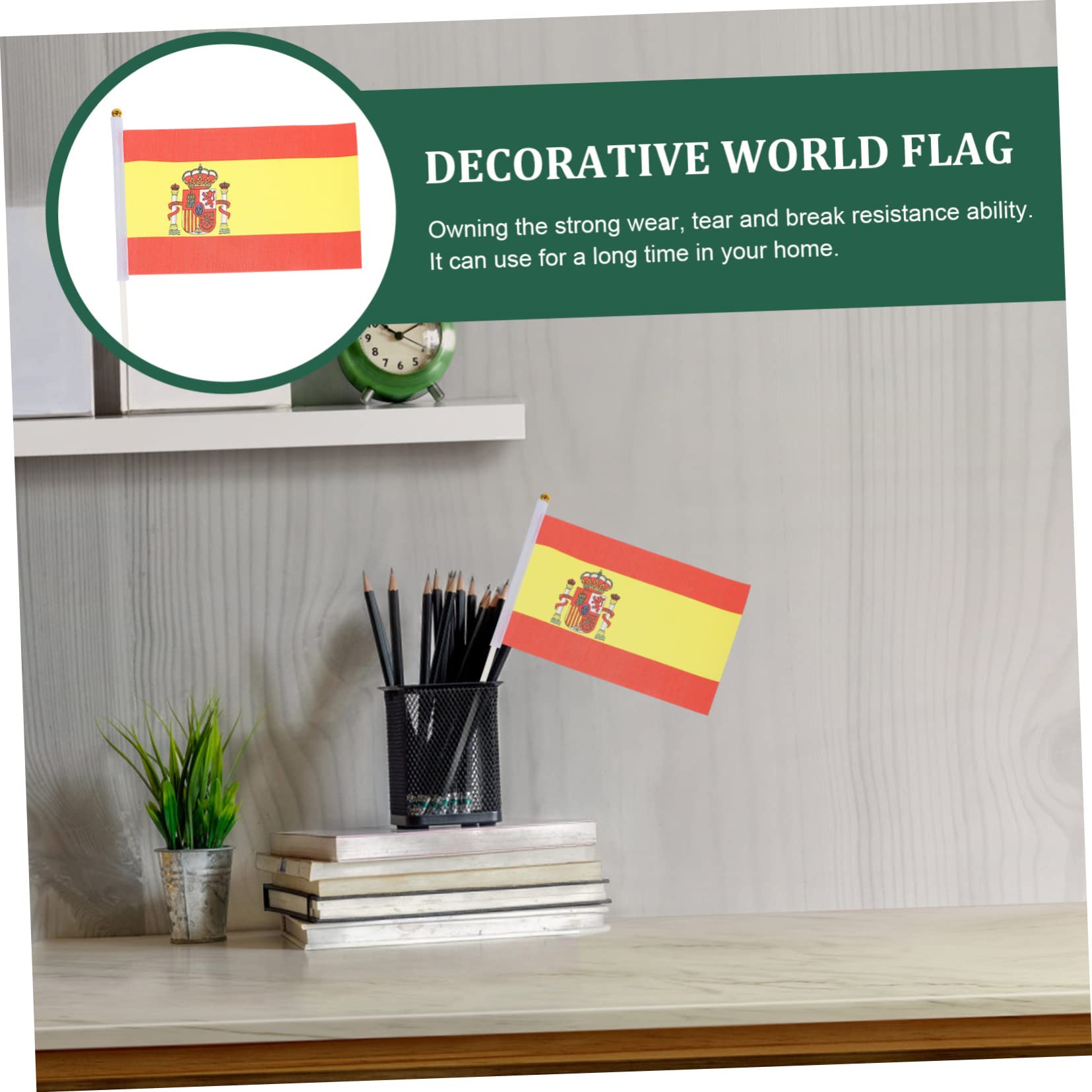 BESPORTBLE 200piezas Banderines De Mano Para Fútbol Banderas De Animación Decoración Para Eventos Deportivos y Celebraciones