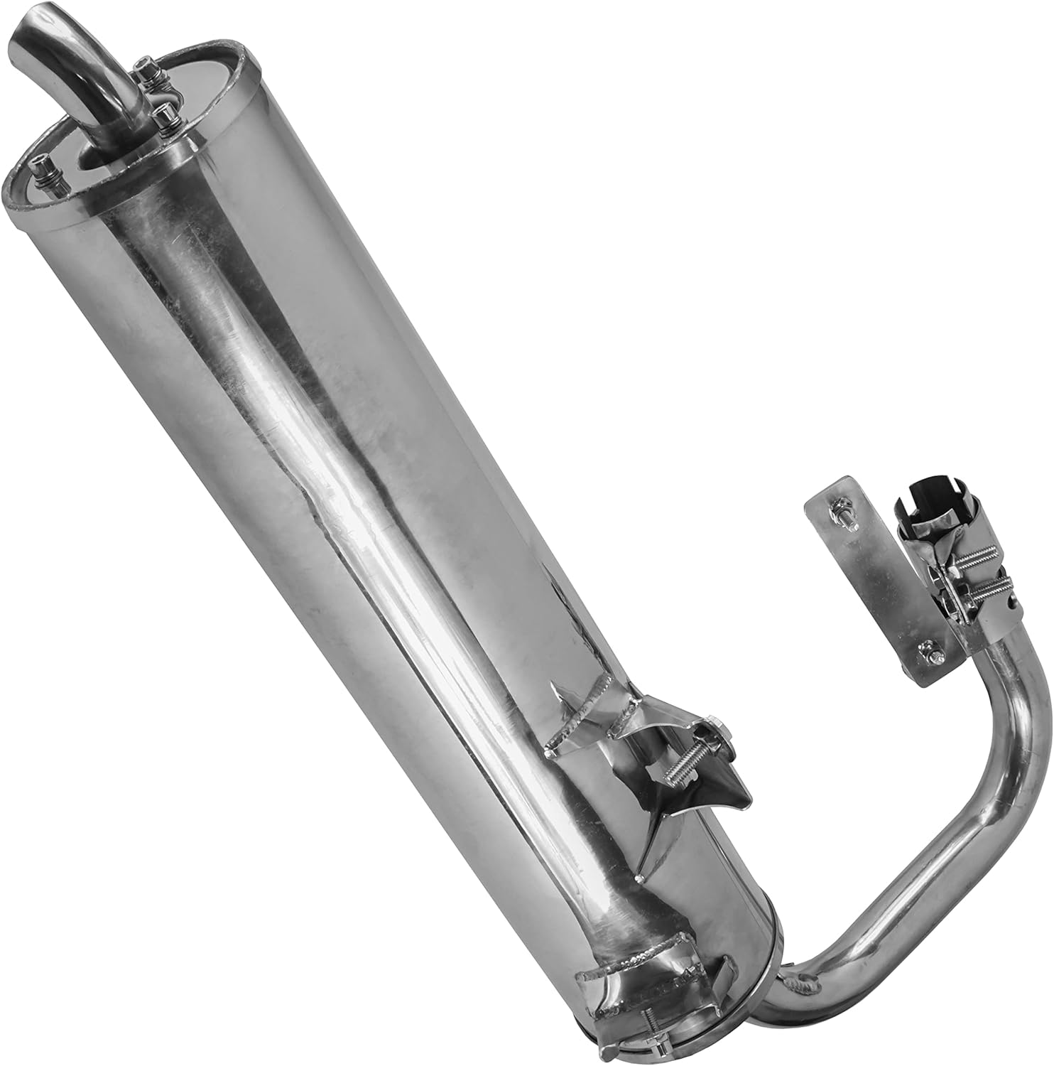 Caltric Exhaust Muffler Compatible with Yamaha Rhino 450 YXR45F 2006 2007 2008 2009 All Options