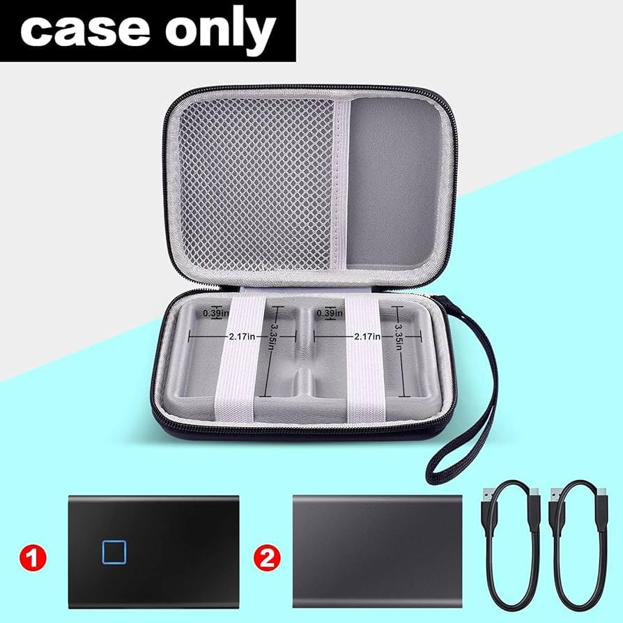 Samsung T7 Touch 2TB ほぼ新品+トラベルケース Amazon.com: ProCase Hard Carrying Case Compatible for Samsung T7