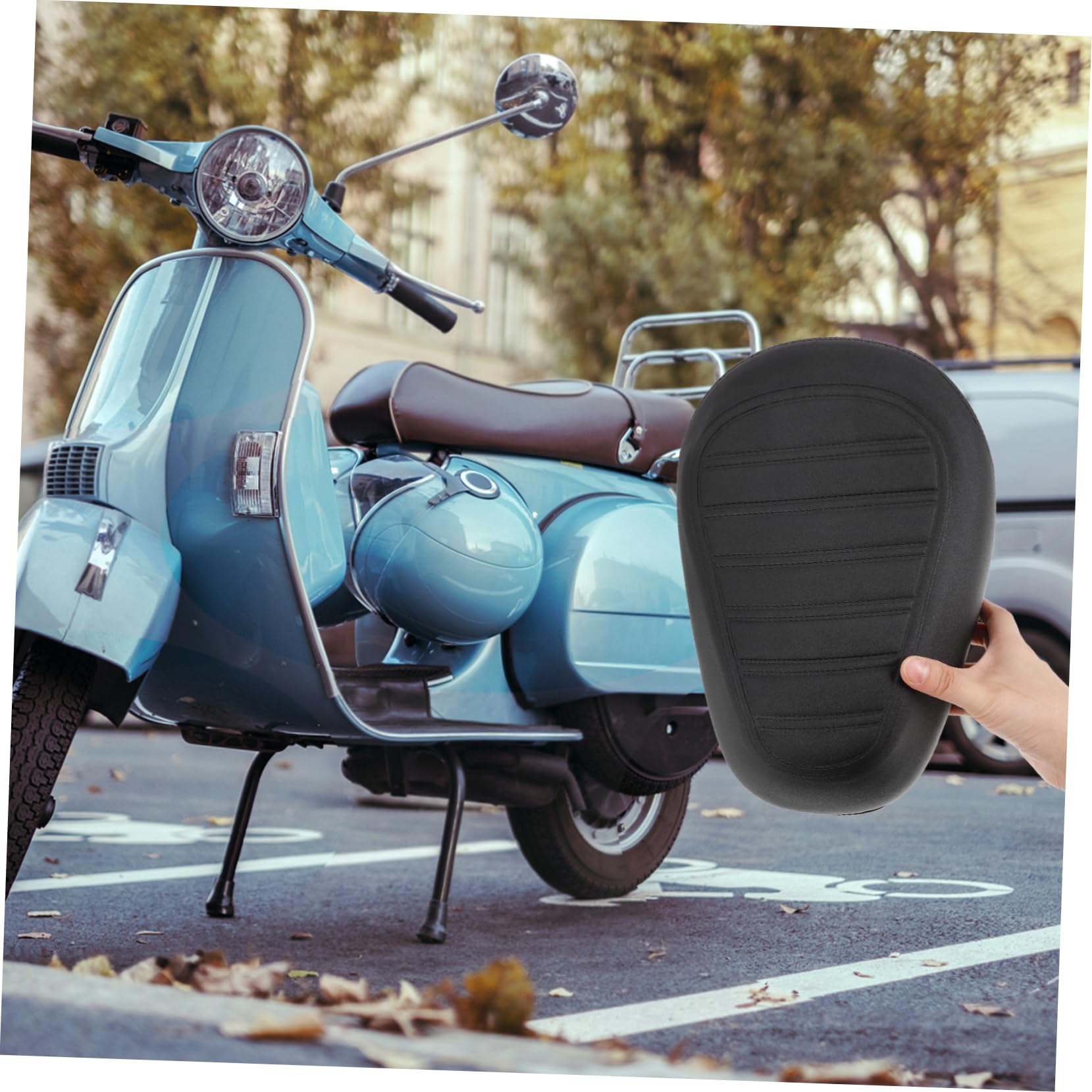 Gatuida Cuscino Confortevole di Elasticità Alta e Esperienza Guida in Spugna ad Sedile Posteriore Nero Bici Elettrica Biciclette e Veicoli Elettrici