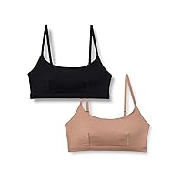 Amazon Essentials Bralette con scollo rotondo, cotone Donna