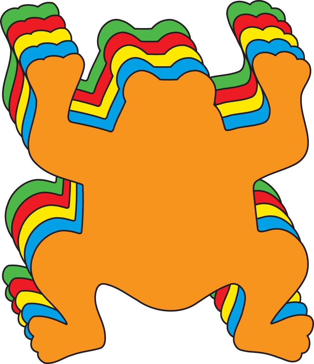 SHAPES ETC. Frog Large Assorted Color Creative Cut-Outs