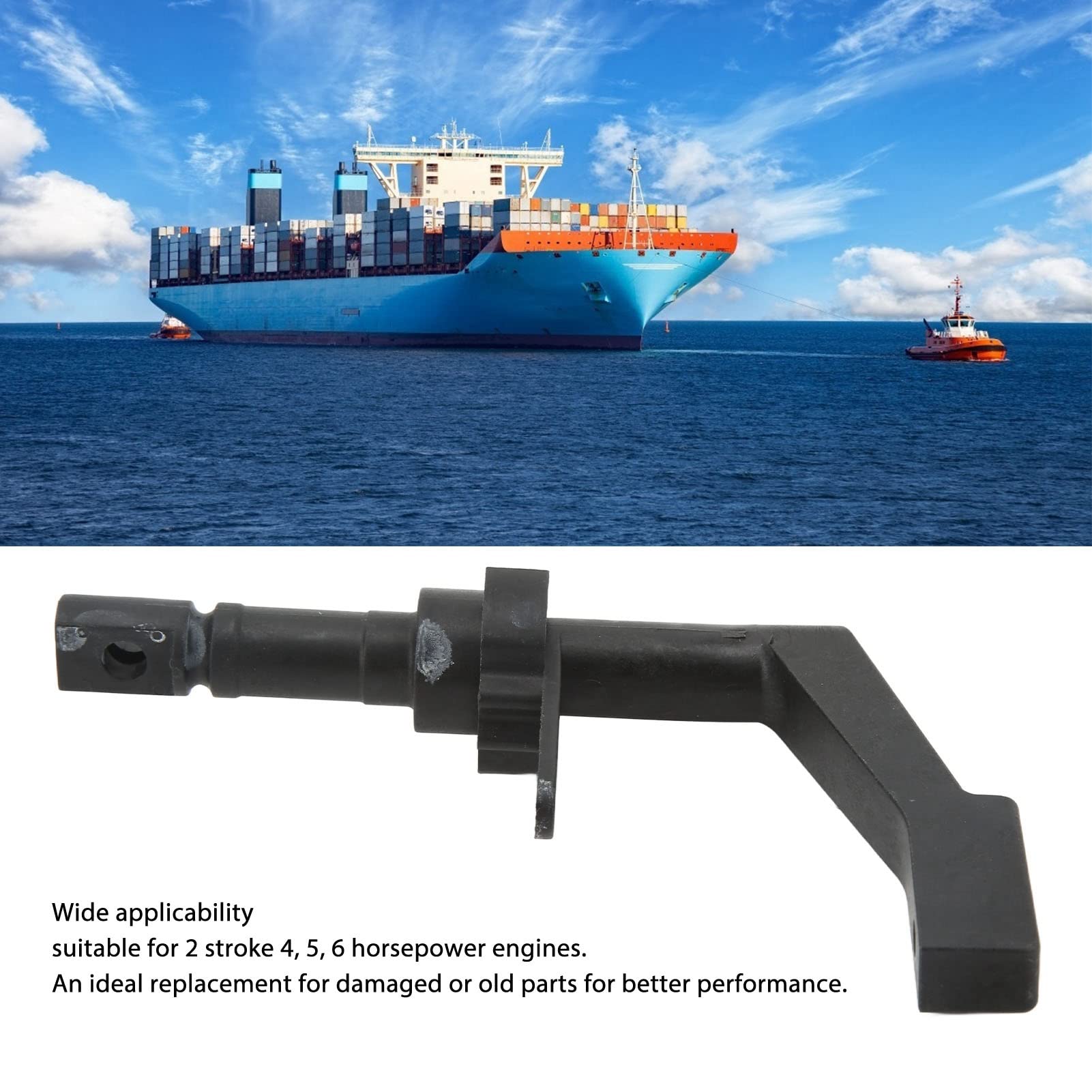 Drfeify Manija Palanca Cambios Fuera Borda Reemplazo Compatible Motor 2 Tiempos 4-6 Palanca Cambio Barco Marino