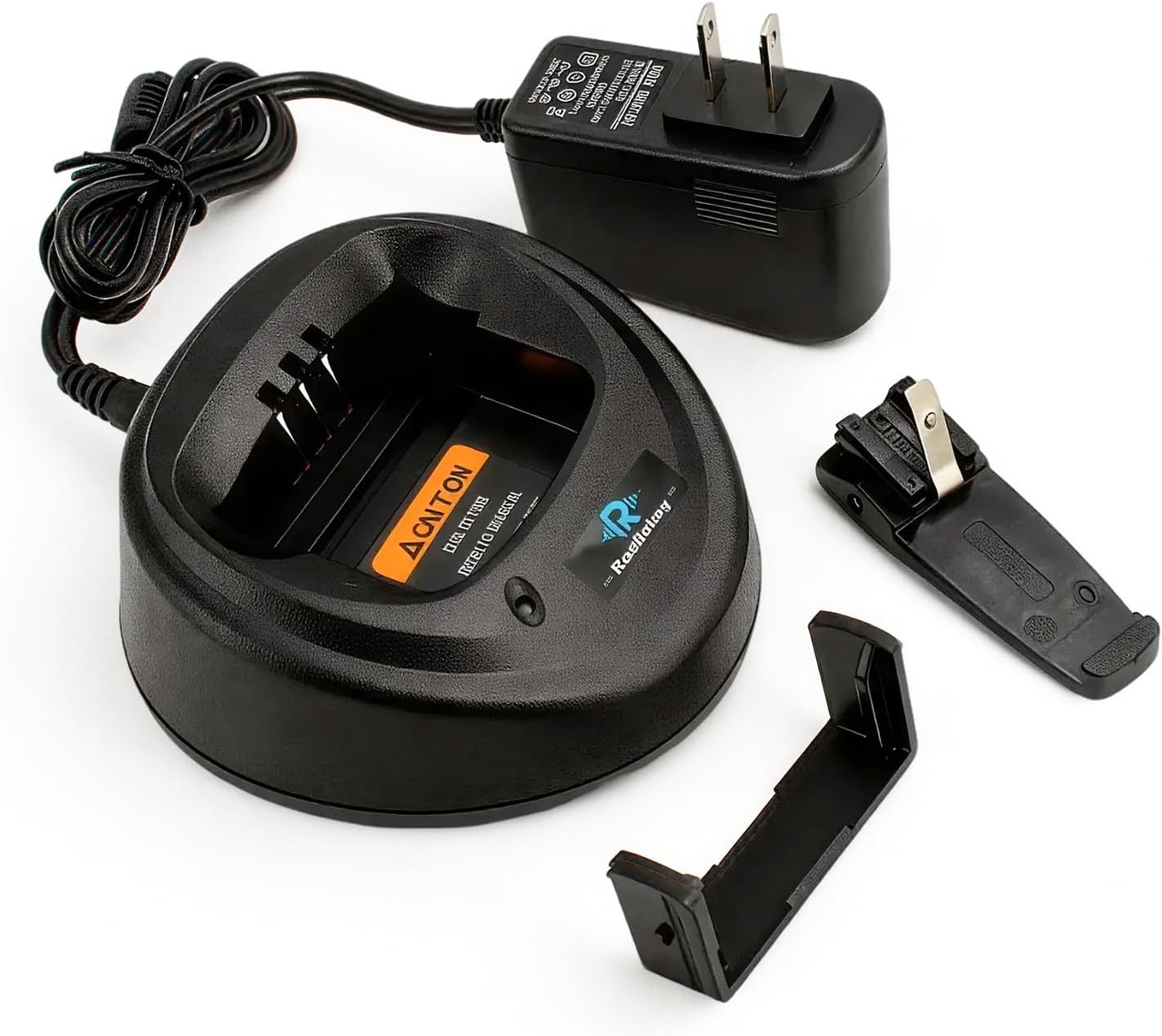 Replacement for WPLN4137AR Rapid Charger - Compatible with R2 CP200 CP150 PR400 CP040 CP140 EP450 DEP450 CP180 Radios and NNTN4497 NNTN4970 NNTN4851 PMNN4598 PMNN4600 Battery with Belt Clip
