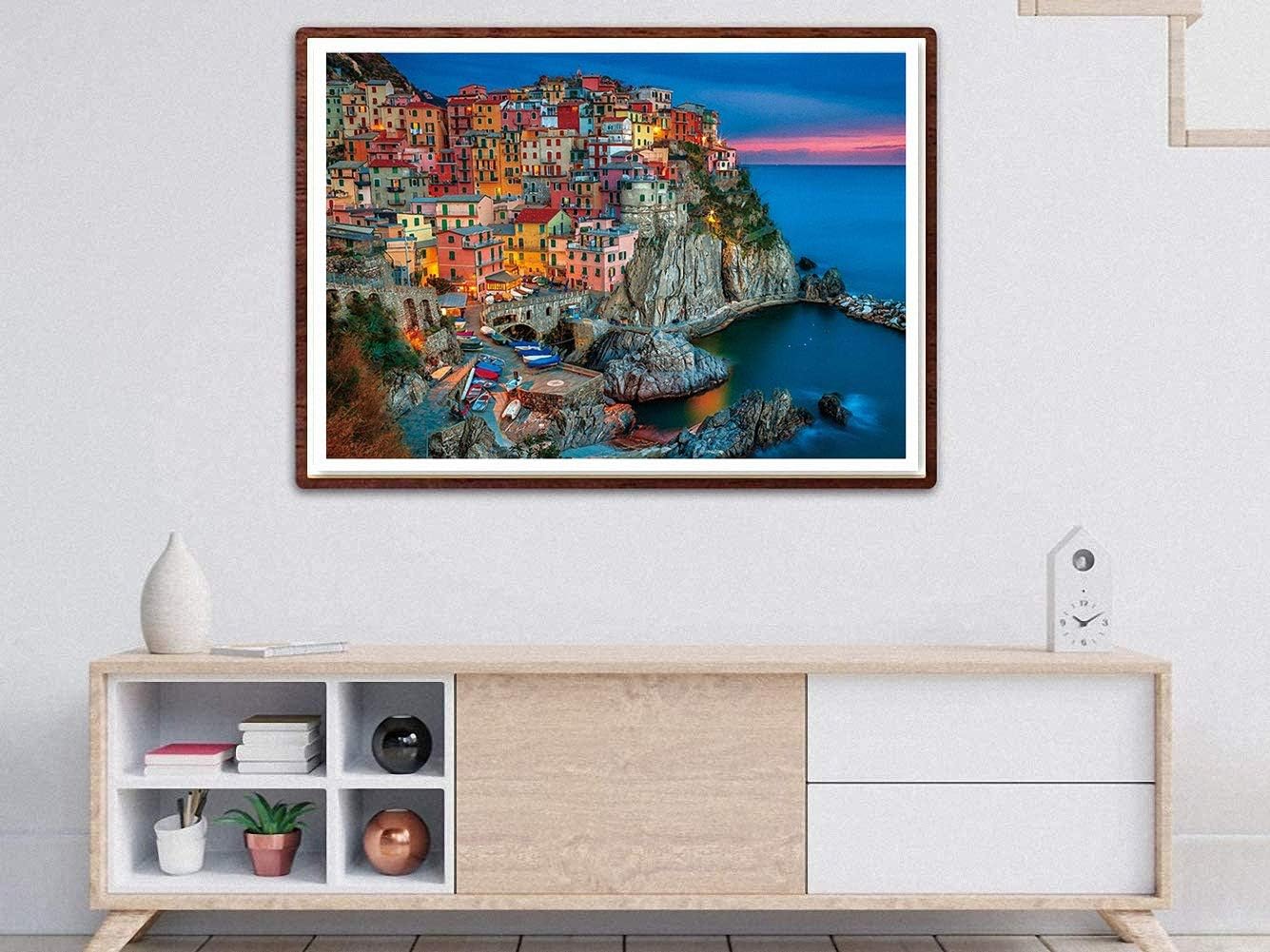 1000 Piece Puzzle- Cinque Terre - Adults Teens Kids Jigsaw Large Puzzle Toys Gift Educational Intellectual Decompressing Fun Family Game - Image 3