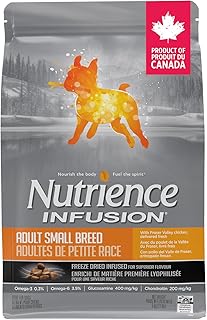 Nutrience Infusion Adult Small Breed Dog Food, 5 kg (11 lbs), Freeze-Dried Canadian Chicken, Dry Dog Food, Nourriture Pour Chien, Manger Pour Chien