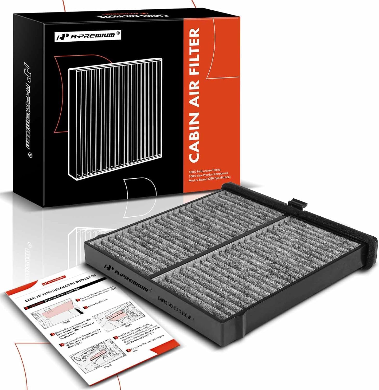 A-Premium Filtro de aire de cabina con carbón activado compatible con Toyota Yaris 2019-2020, Yaris IA 2017-2018 y Mazda CX-3 CX3 2016-2021 y Scion