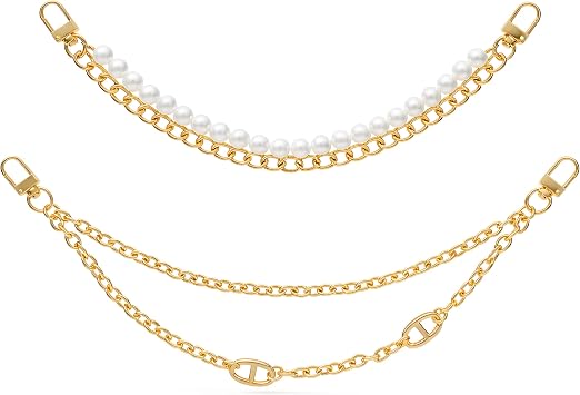 AGEN KGEN 2Pcs Purse Chain,Bag Purse Charms Chain for Handbags,Purse Strap Extender Replacement for Crossbody Shoulder Bag