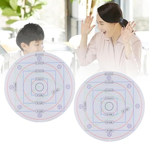 Miniatura 9 de TOPINCN 2Pcs AOE Damage Template, DND Area of Effect Marker Visualize Round Shaped Measure Tool 20ft 15ft 10ft 5ft Radius Acrylic Board Tabletop