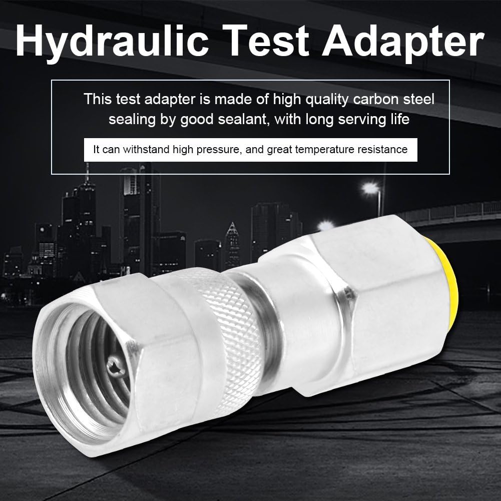 Hydraulic Test Adapter G1/4 to M16*2 Thread Pressure Test Point Test Coupling Point for Hydraulic System Pressure Detection Lubrication Exhaust Pressure System Oil Sampling