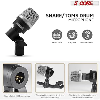 Mic Drum SET マイクとクリップセット Amazon.com: Depusheng 5-Piece Wired Dynamic Drum Mic Kit