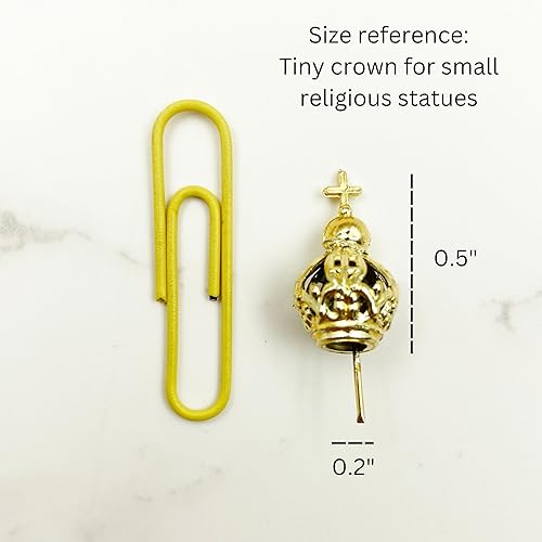 Miniatura 2 de Mini corona para pequeñas estatuas religiosas de Nuestra Señora de Fátima Virgen María (pequeño)