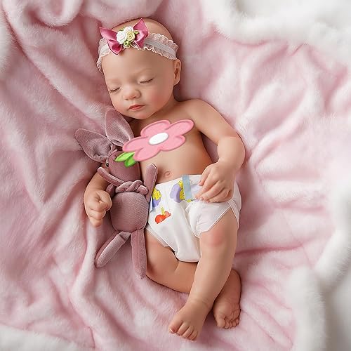 Miniatura 2 de BABESIDE Muñecas de bebé Reborn realistas de silicona de cuerpo completo de 16 pulgadas (peso 4 libras) Muñecas de bebé Reborn de silicona