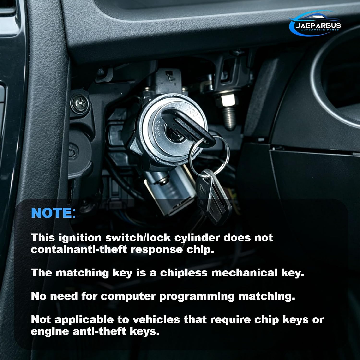 Ignition Switch Lock Cylinder Assembly with 2 Keys，Jaeparbus Compatible with Toyota Tacoma 1995-2004 4Runner 1996-2002 Lock Cylinder with Housing Replace# 45020-35-9, 45020359